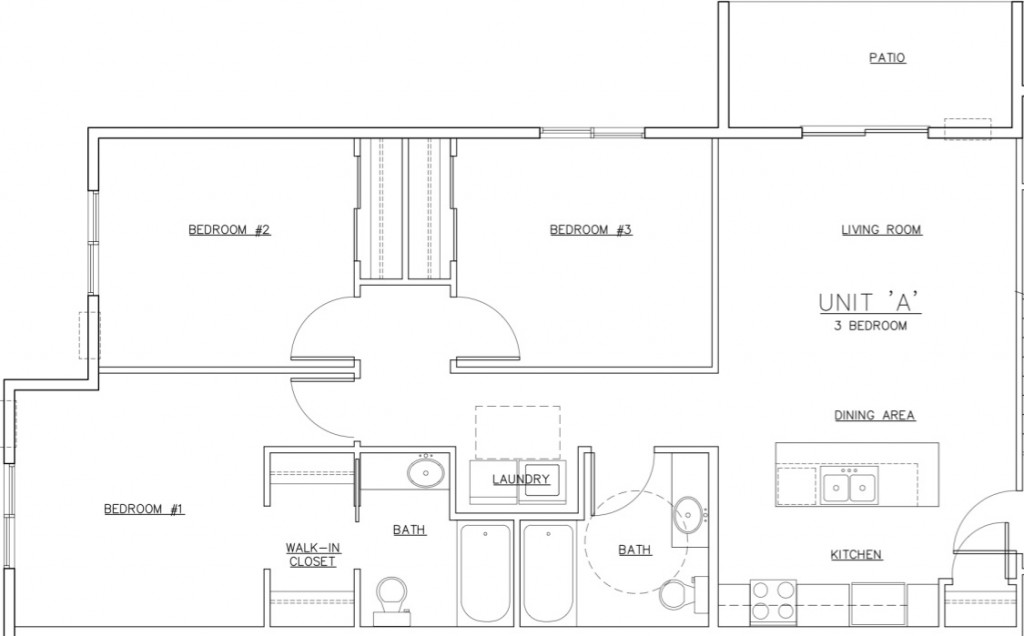 Waterview A Unit Floor Plan | Roush Rentals