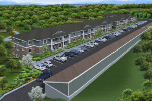 Aerial Rendering for Coldwater Creek Apartments - La Crosse Wisconsin - Roush Rentals